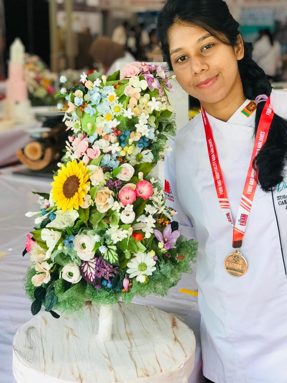 Thilini with a creative pastry showpiece